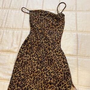 STAUD Cheetah Tank Dress